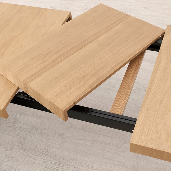 IKEA TARSELE Extendable Table Oak Veneer/black 59/78 3/4x31 1/2 "
