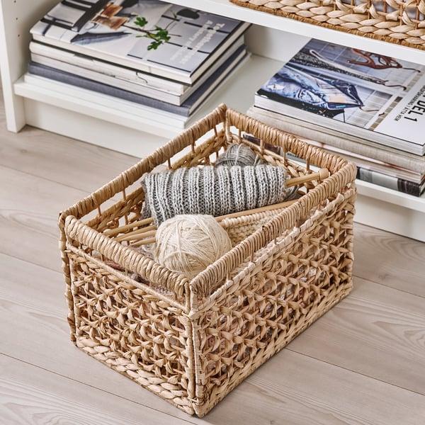 IKEA TÄTING Basket Banana Leaves/natural 13 ¾x9 ¾x9 ¾ "