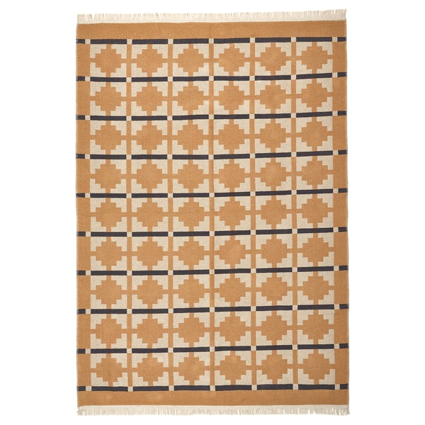 IKEA TELEGRAFLINJE Rug Flatwoven Yellow-beige 5 ' 7 "x7 ' 10 "