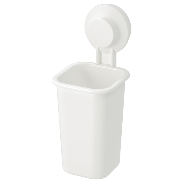 IKEA TISKEN Toothbrush holder with suction cup white