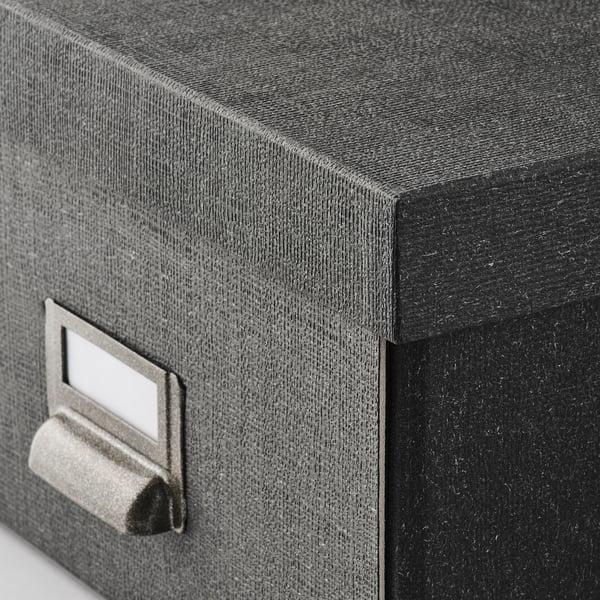 IKEA TJOG Storage Box With Lid Dark Gray 9 ¾x14 ¼x6 "