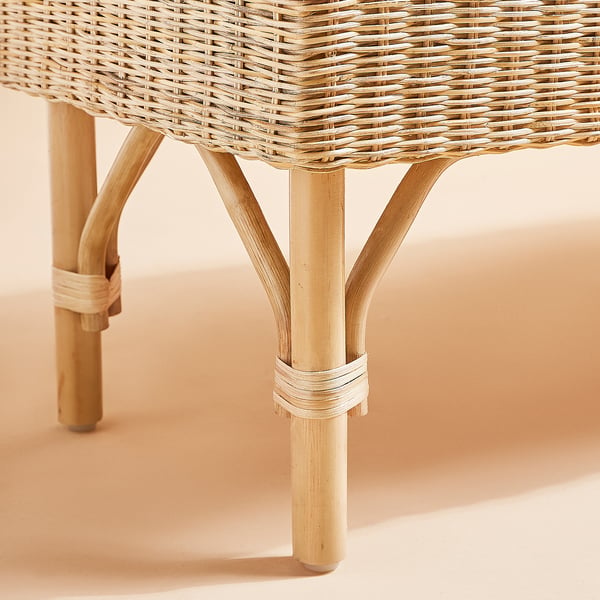 IKEA TOLKNING Bench With Storage Handmade Rattan 47 ¼ "