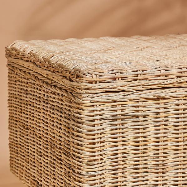 IKEA TOLKNING Bench With Storage Handmade Rattan 47 ¼ "