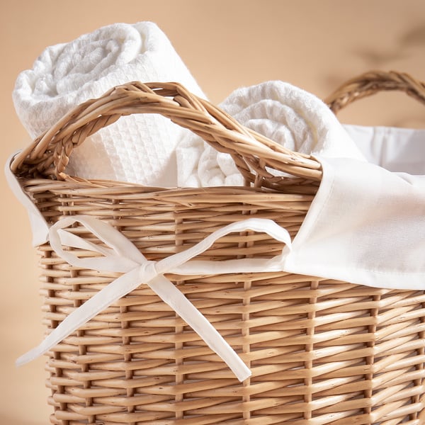 IKEA TOLKNING Laundry Basket Handmade Willow 11 Gallon