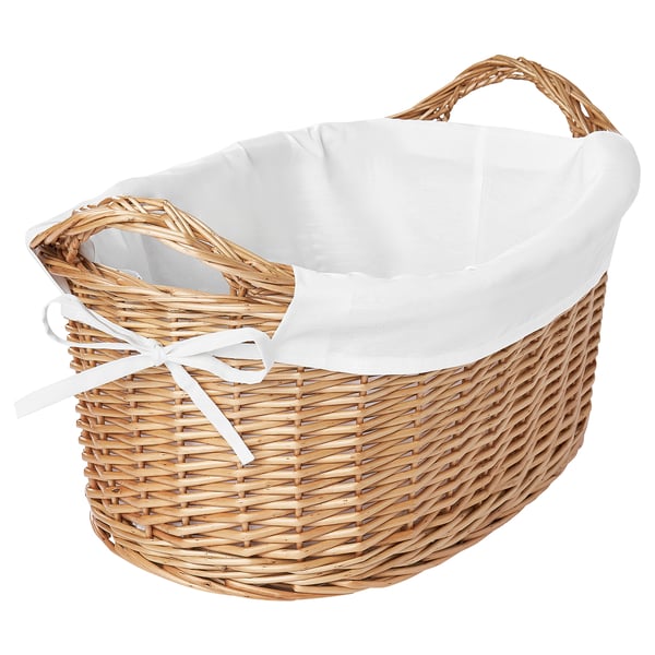 IKEA TOLKNING Laundry basket handmade willow 11 gallon