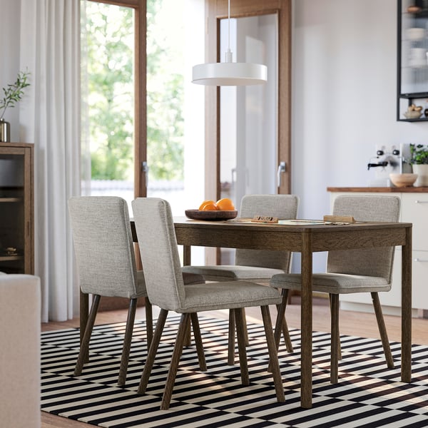 IKEA TONSTAD Chair Viarp Beige/brown/brown Oak Effect
