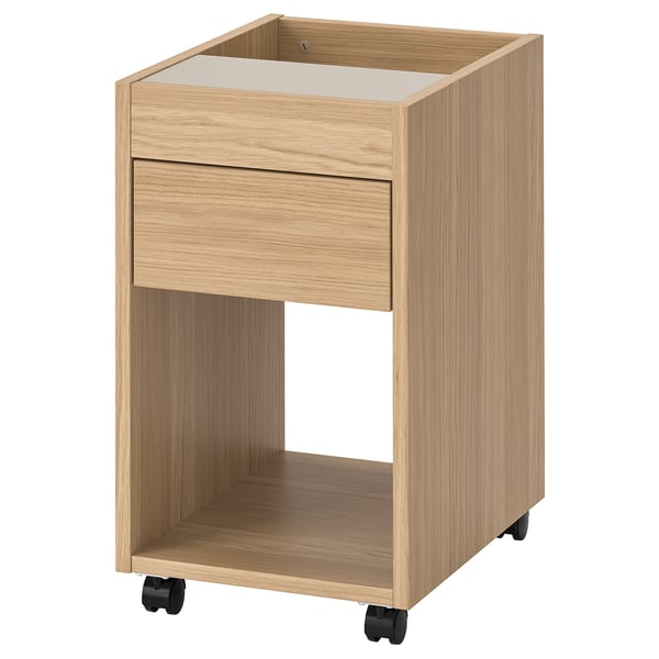 IKEA TONSTAD Drawer unit on casters oak veneer 13 3/4x23 5/8 "