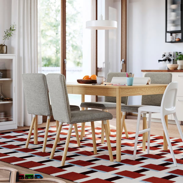IKEA TONSTAD Extendable Table Oak Veneer 55 1/8/77 1/8x33 1/2 "