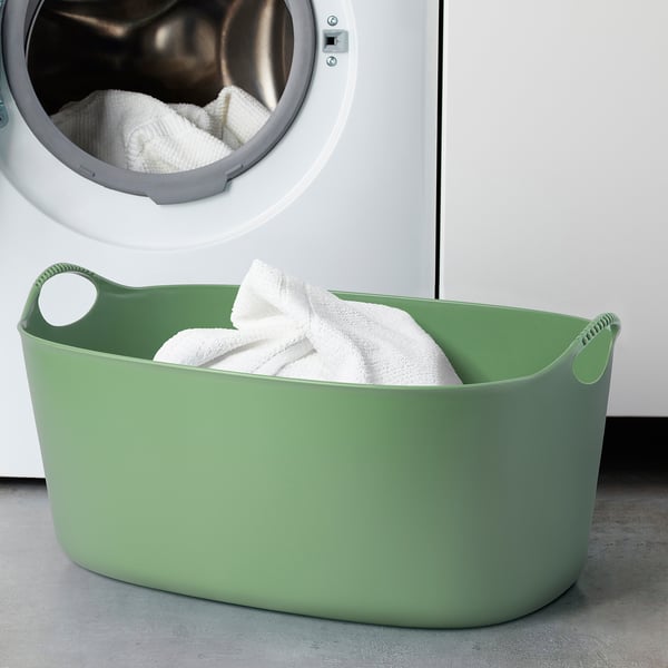 IKEA TORKIS Flexible Laundry Basket In/outdoor Green 9 Gallon