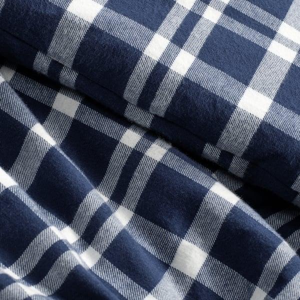 IKEA TORNTUSS Comforter Set Dark Blue/check Twin/Twin X-long