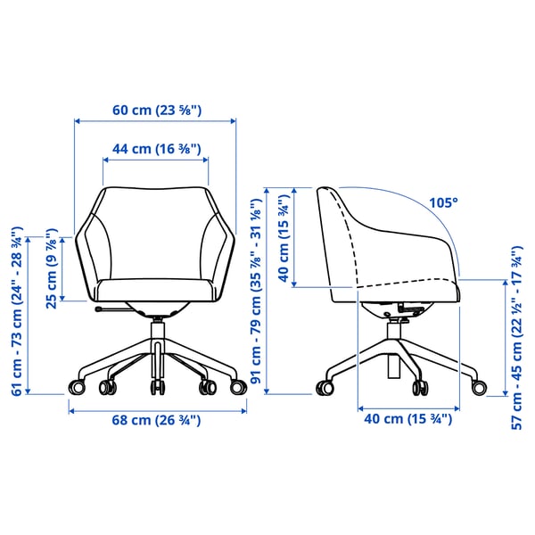 IKEA TOSSBERG / LÅNGFJÄLL Conference Chair Gunnared Beige/white