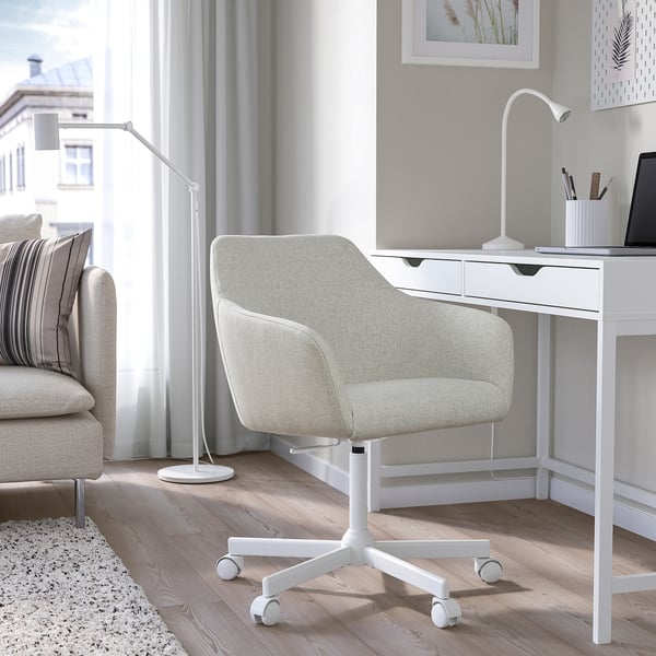 IKEA TOSSBERG / MALSKÄR Swivel Chair Gunnared Beige/white