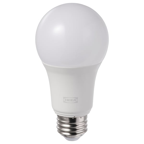 IKEA TRÅDFRI LED bulb E26 800 lumen wireless dimmable color and white spectrum/globe opal