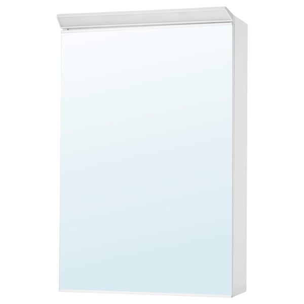 IKEA TREASJÖN Mirror cabinet w/1 door & light 19 5/8x6 3/4x29 1/2 "