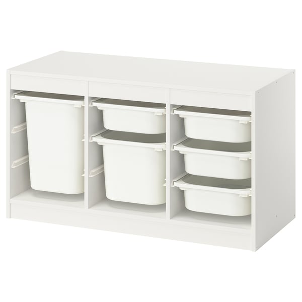 IKEA TROFAST Storage combination with boxes white/white 39x17 3/8x22 "