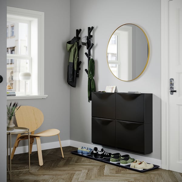 IKEA TRONES / BAGGMUCK Hallway Furniture Set Of 6 Black/gray