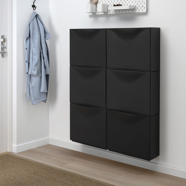 IKEA TRONES Shoe/storage Cabinet Black 20 1/2x7 1/8x15 3/8 "