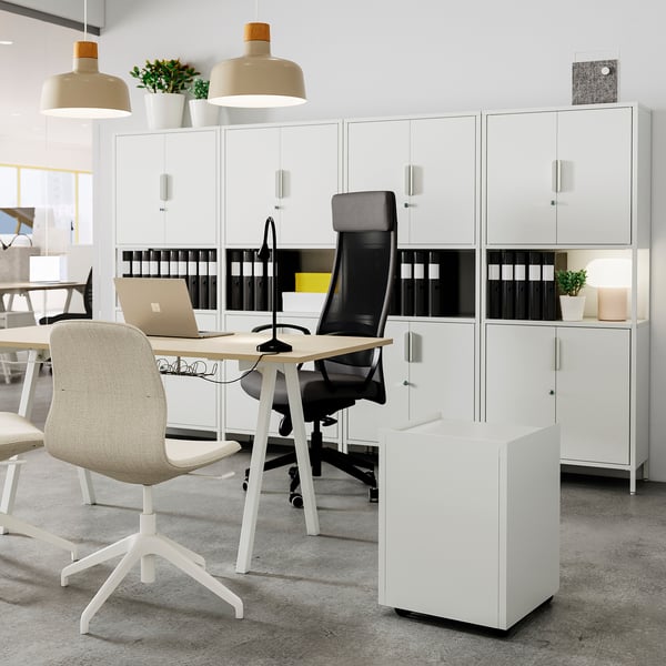 IKEA TROTTEN Cabinet With Doors White 27 1/2x13 3/4x68 1/8 "