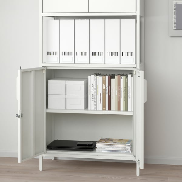 IKEA TROTTEN Cabinet With Doors White 27 1/2x13 3/4x68 1/8 "