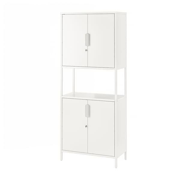 IKEA TROTTEN Cabinet with doors white 27 1/2x13 3/4x68 1/8 "