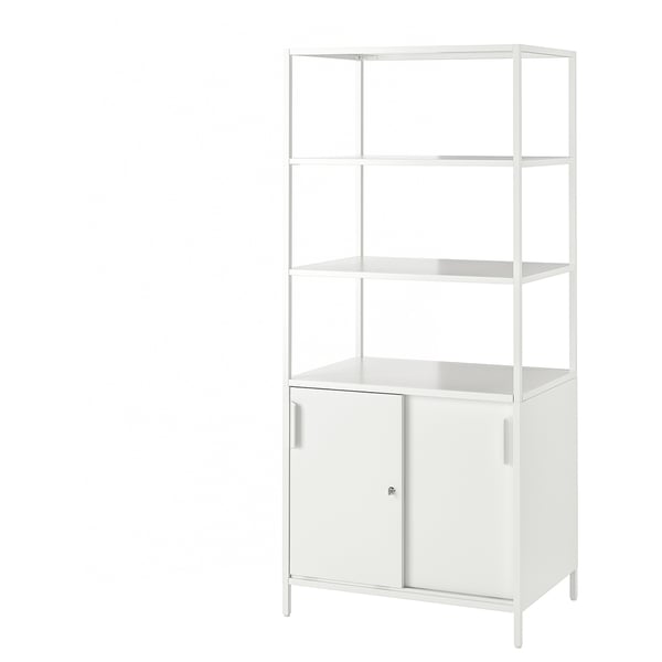 IKEA TROTTEN Cabinet with sliding doors white 31 1/2x21 5/8x70 7/8 "