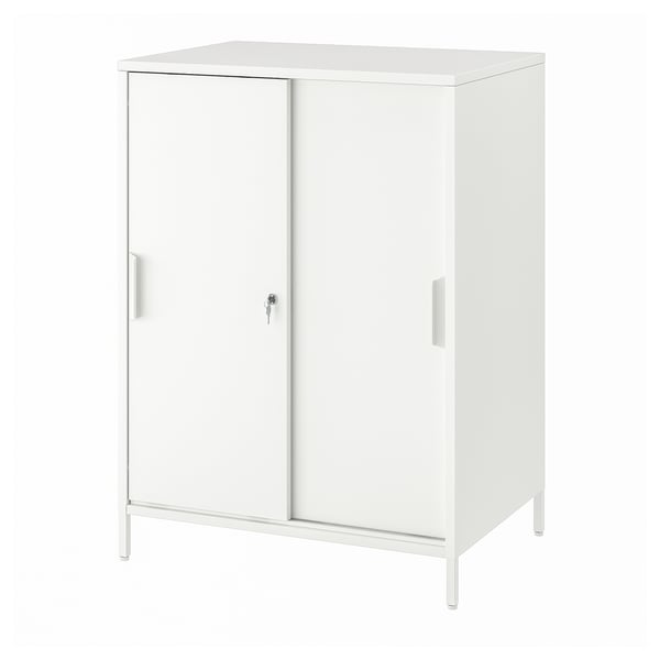 IKEA TROTTEN Cabinet with sliding doors white 31 1/2x21 5/8x43 1/4 "