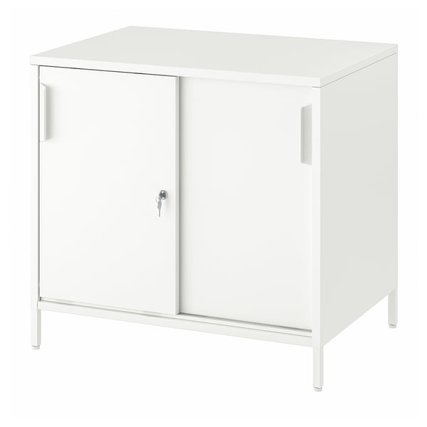 IKEA TROTTEN Cabinet with sliding doors white 31 1/2x21 5/8x29 1/2 "
