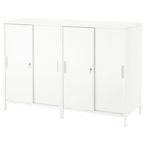 IKEA TROTTEN Cabinet with sliding doors white 63x43 1/4 "