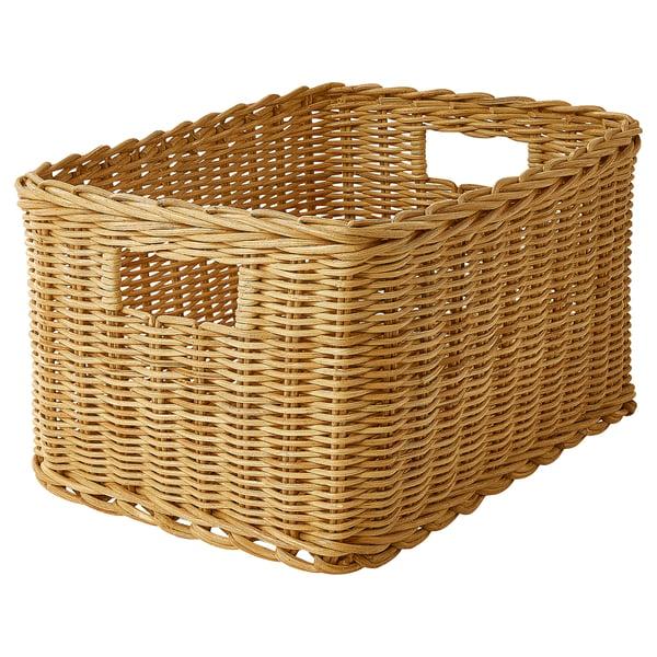 IKEA TRUMMIS Basket handmade rattan 9 ¾x13 ¾x7 ¾ "
