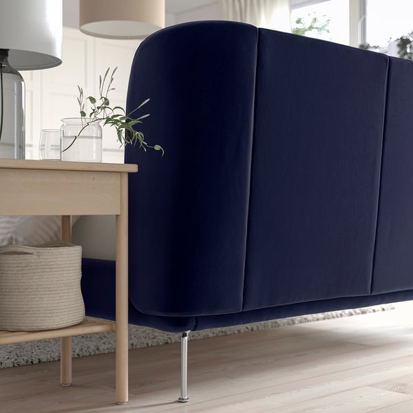 IKEA TUFJORD Upholstered Bed Frame Tallmyra Black-blue Queen