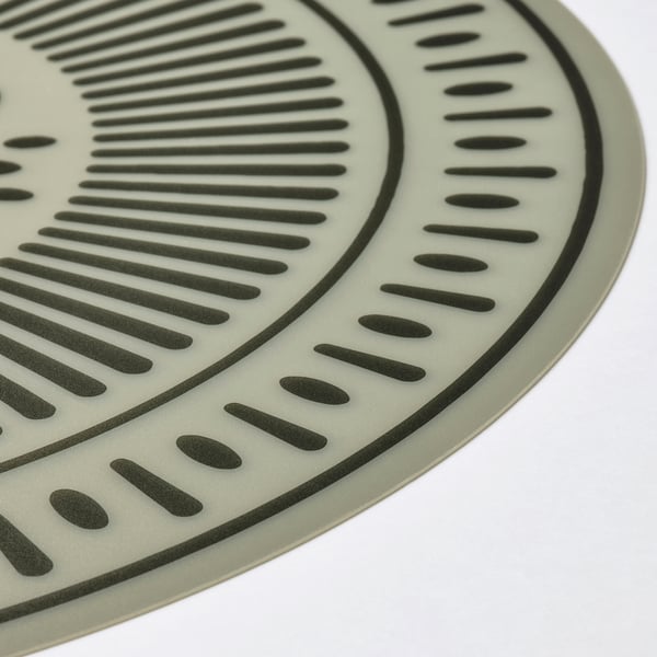 IKEA TUVIRIS Place Mat Gray-green/patterned Plastic 14 ½ "