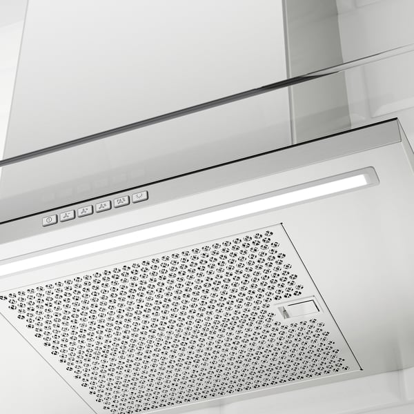 IKEA UNDANTAG Wall Mounted Range Hood Stainless Steel/glass