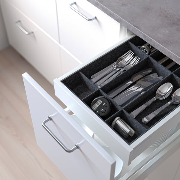 IKEA UPPDATERA Adjustable Organizer For Drawer Gray 15x24 "