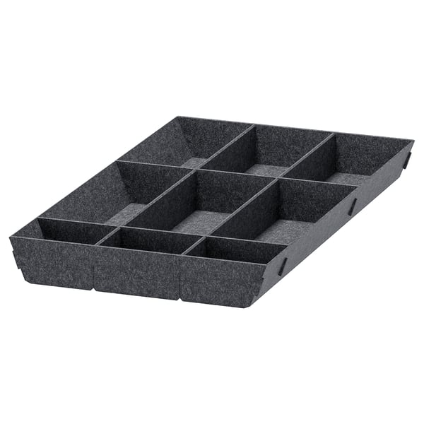 IKEA UPPDATERA Adjustable organizer for drawer gray 15x24 "
