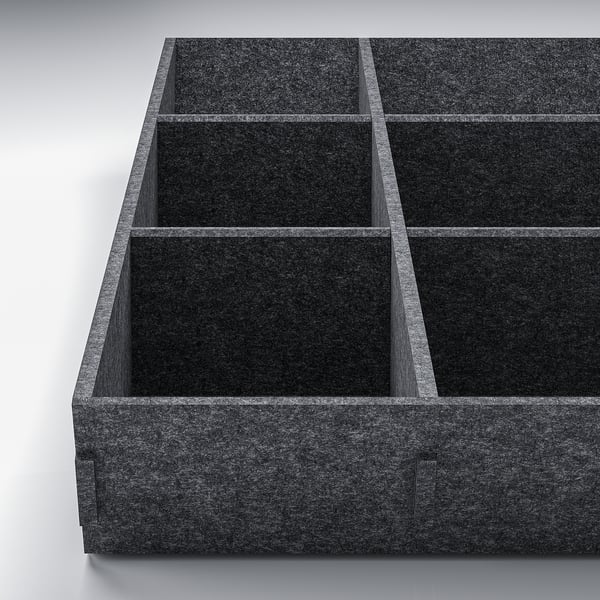 IKEA UPPDATERA Adjustable Organizer For Drawer Gray 24x24 "