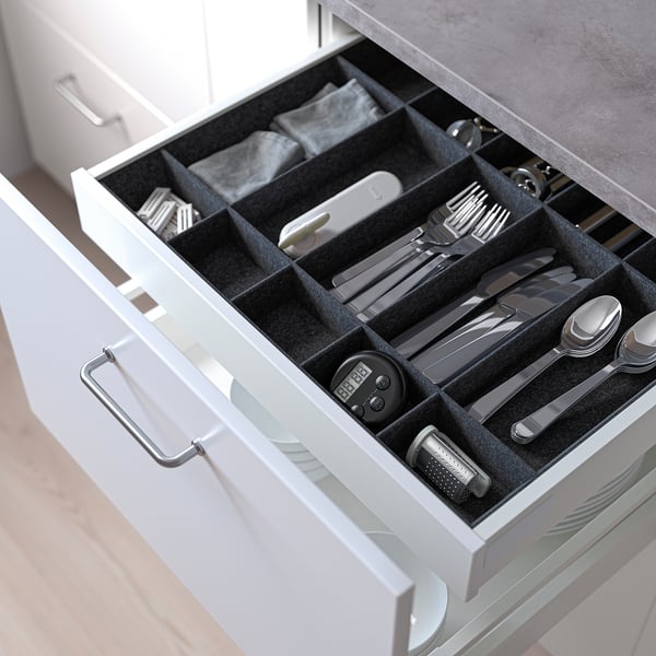 IKEA UPPDATERA Adjustable Organizer For Drawer Gray 24x24 "