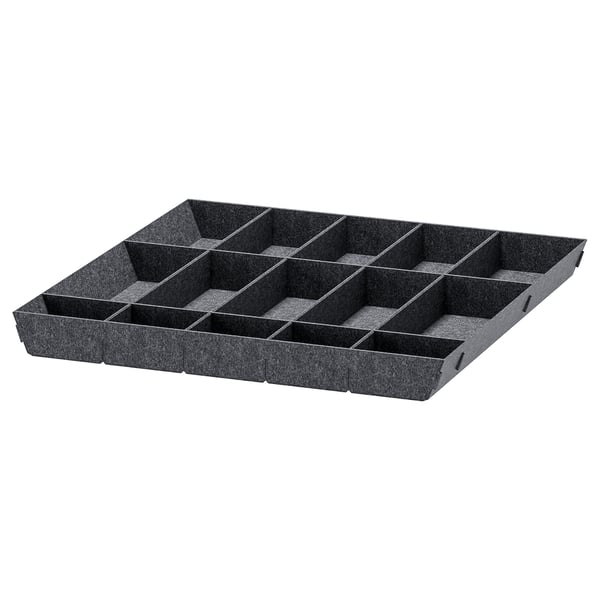 IKEA UPPDATERA Adjustable organizer for drawer gray 24x24 "
