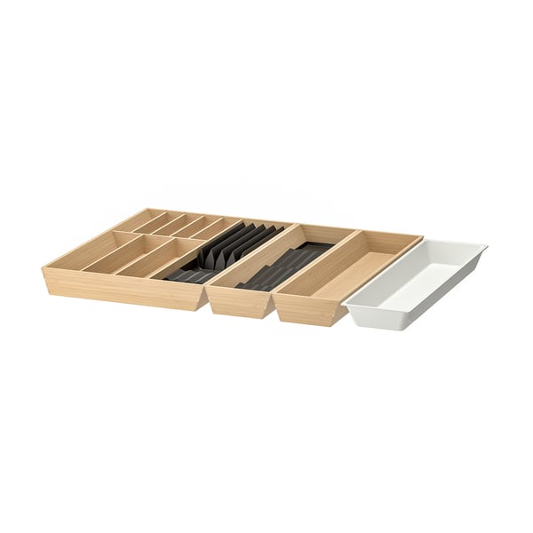 IKEA UPPDATERA Ctl tr/utsl tr/trs w kni+spc rck anthracite/light bamboo 32x19 1/2 "