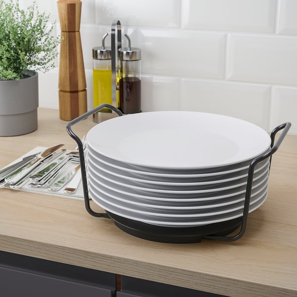 IKEA UPPDATERA Plate Holder Anthracite 7 3/8-12 1/4 "