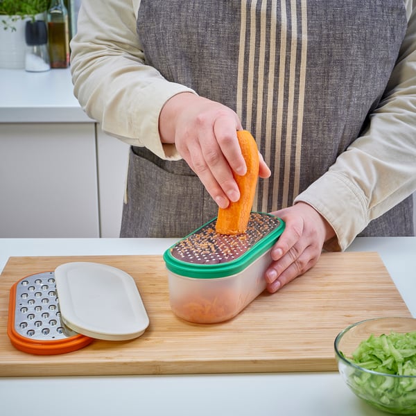 IKEA UPPFYLLD Grater With Container Set Of 4 Mixed Colors