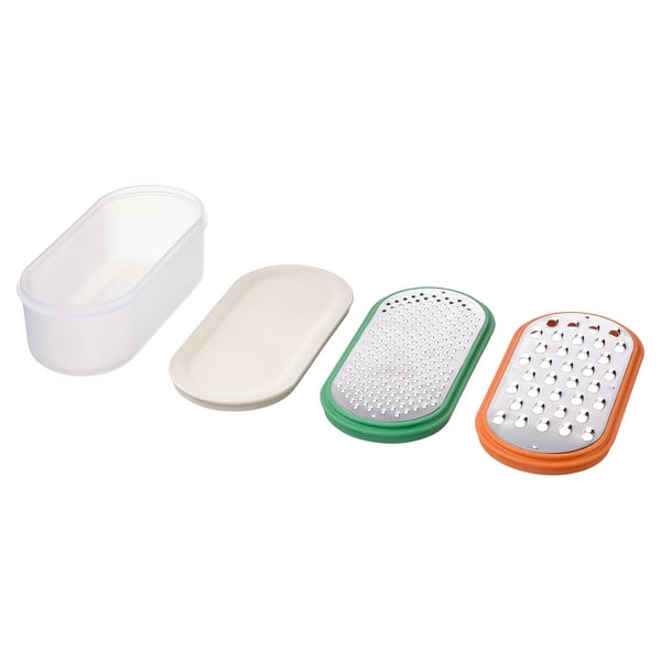IKEA UPPFYLLD Grater with container set of 4 mixed colors