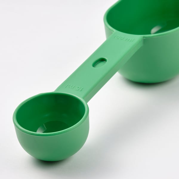 IKEA UPPFYLLD Measuring Spoon Set Of 2 Bright Green/bright Yellow