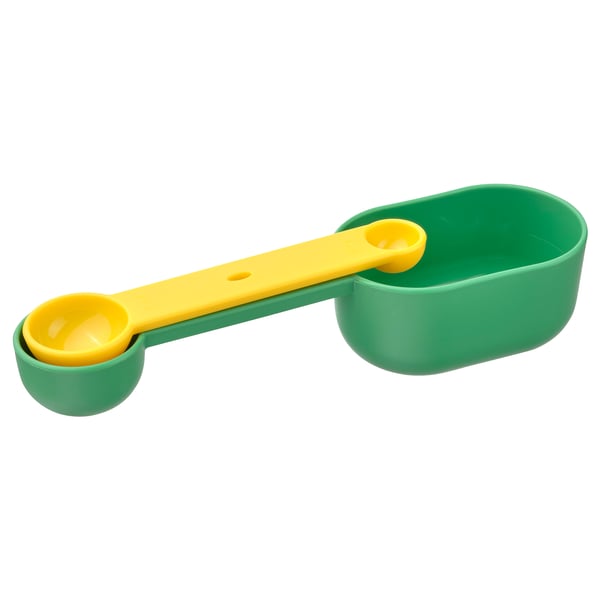 IKEA UPPFYLLD Measuring spoon set of 2 bright green/bright yellow