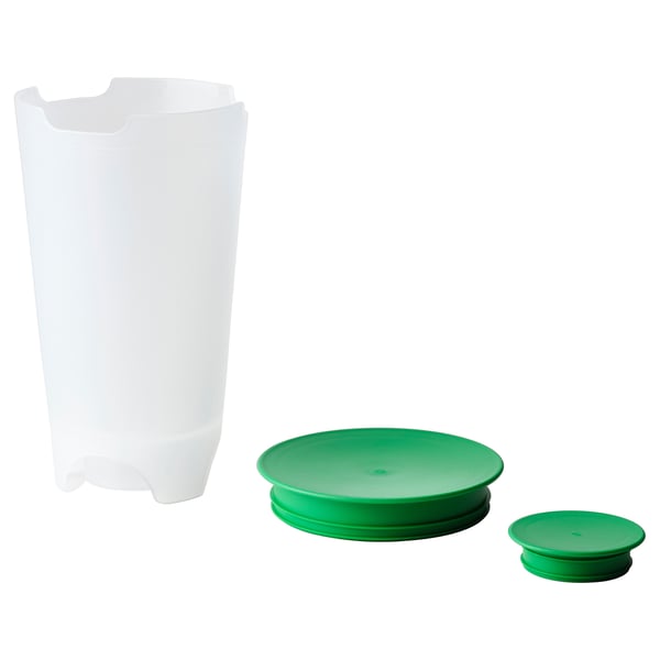IKEA UPPFYLLD Salad Shaker With Strainer Bright Green/clear 47 Oz