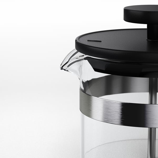 IKEA UPPHETTA French Press Coffee Maker Glass/stainless Steel 34 Oz