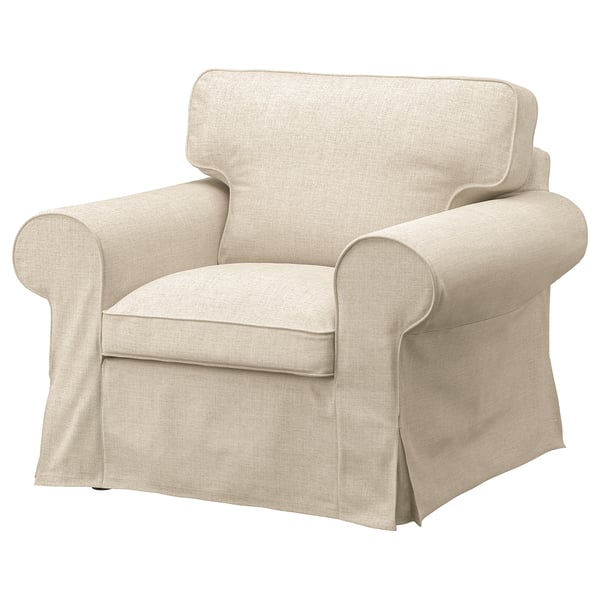 IKEA UPPLAND Armchair And Ottoman Kilanda Light Beige
