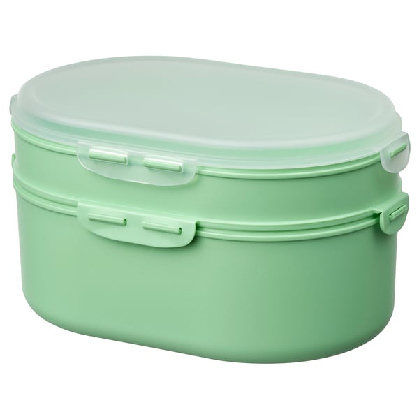 IKEA UTBJUDA Stackable lunch box for dry food light green