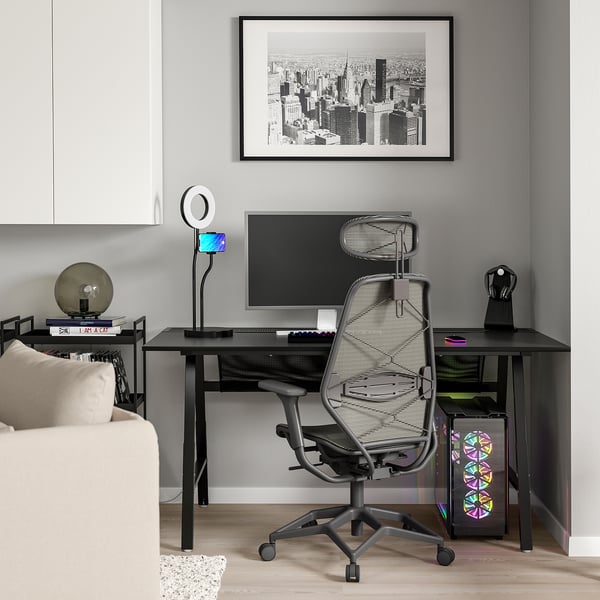 IKEA UTESPELARE / STYRSPEL Gaming Desk And Chair Black/gray