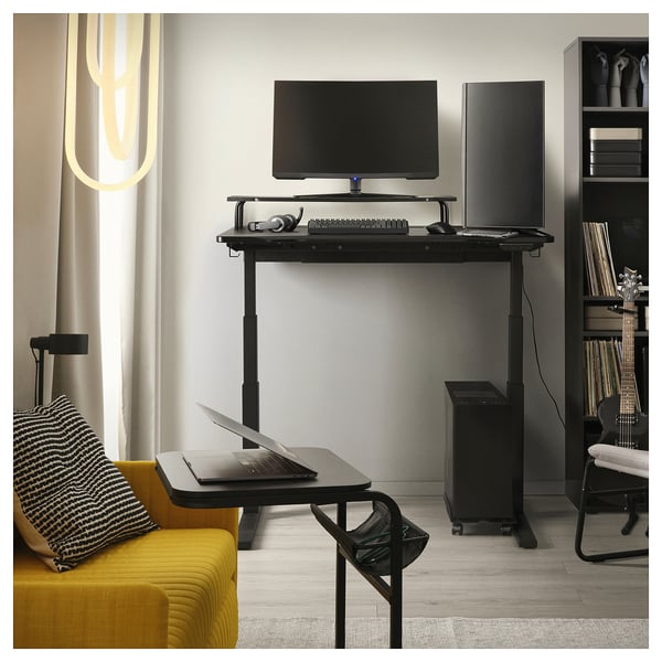 IKEA UTMANING Gaming Desk Sit/stand Electric/black 47 1/4x31 1/2 "