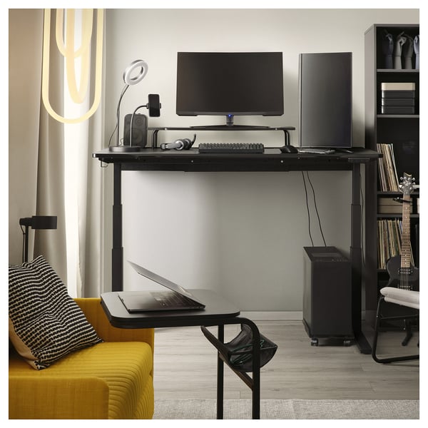 IKEA UTMANING Gaming Desk Sit/stand Electric/black 63x31 1/2 "